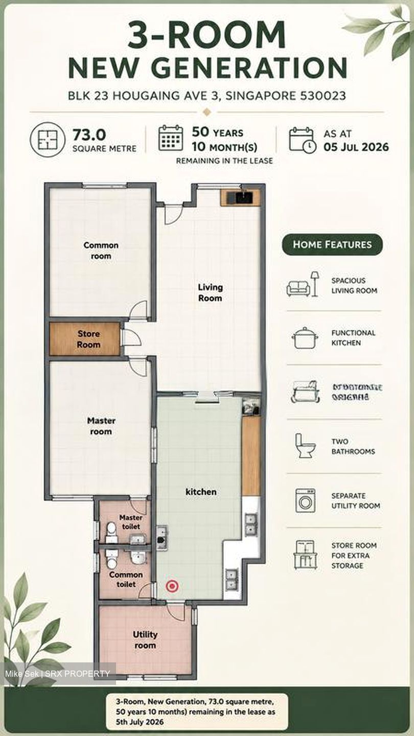 Blk 23 Hougang Avenue 3 (Hougang), HDB 3 Rooms #602811301